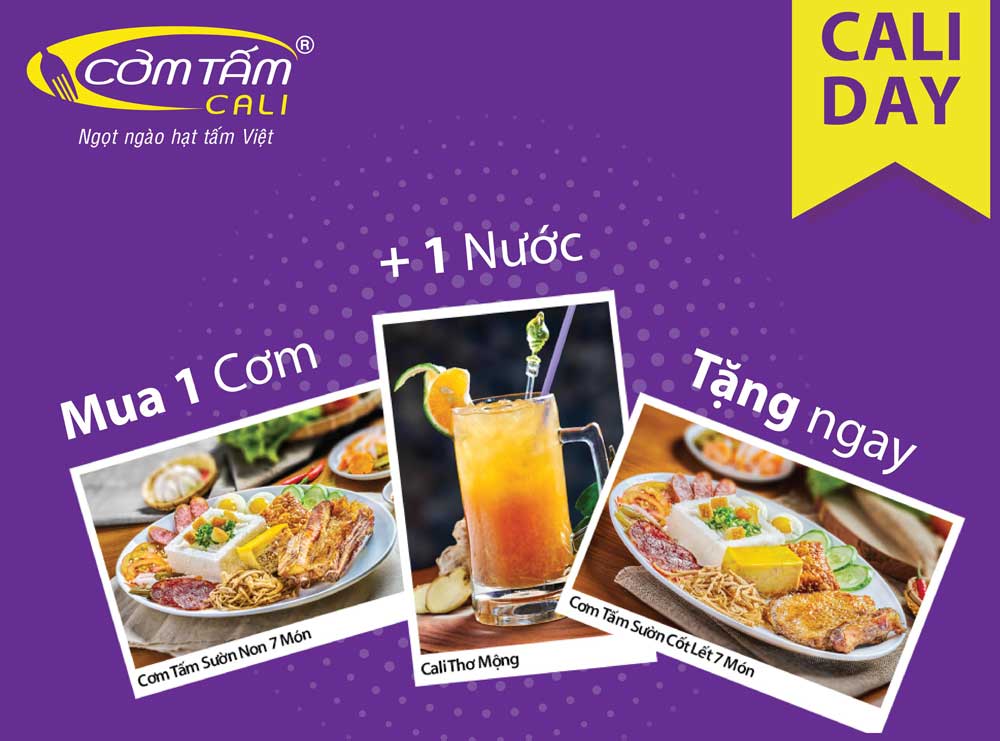 CALI DAY : ĂN 1 TẶNG 1