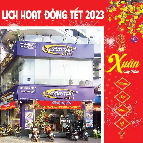 LỊCH HOẠT ĐỘNG TẾT QUÝ MÃO 2023